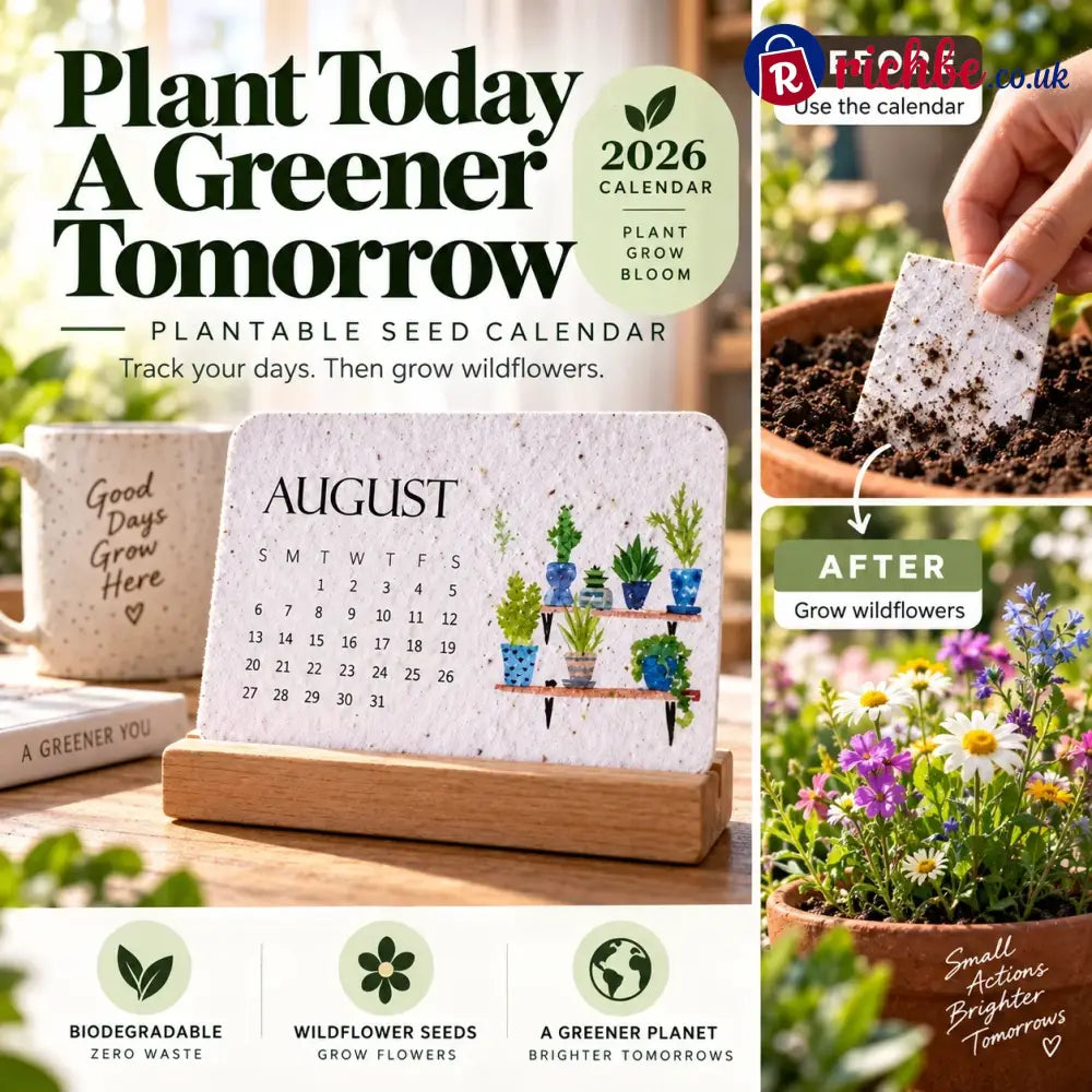 ✨Early Holiday Sale 45% OFF🌱Eco-Friendly Plantable “Timeless” Seed Calendar 2027 - 🌱Calendar Only / 1 Gift Set