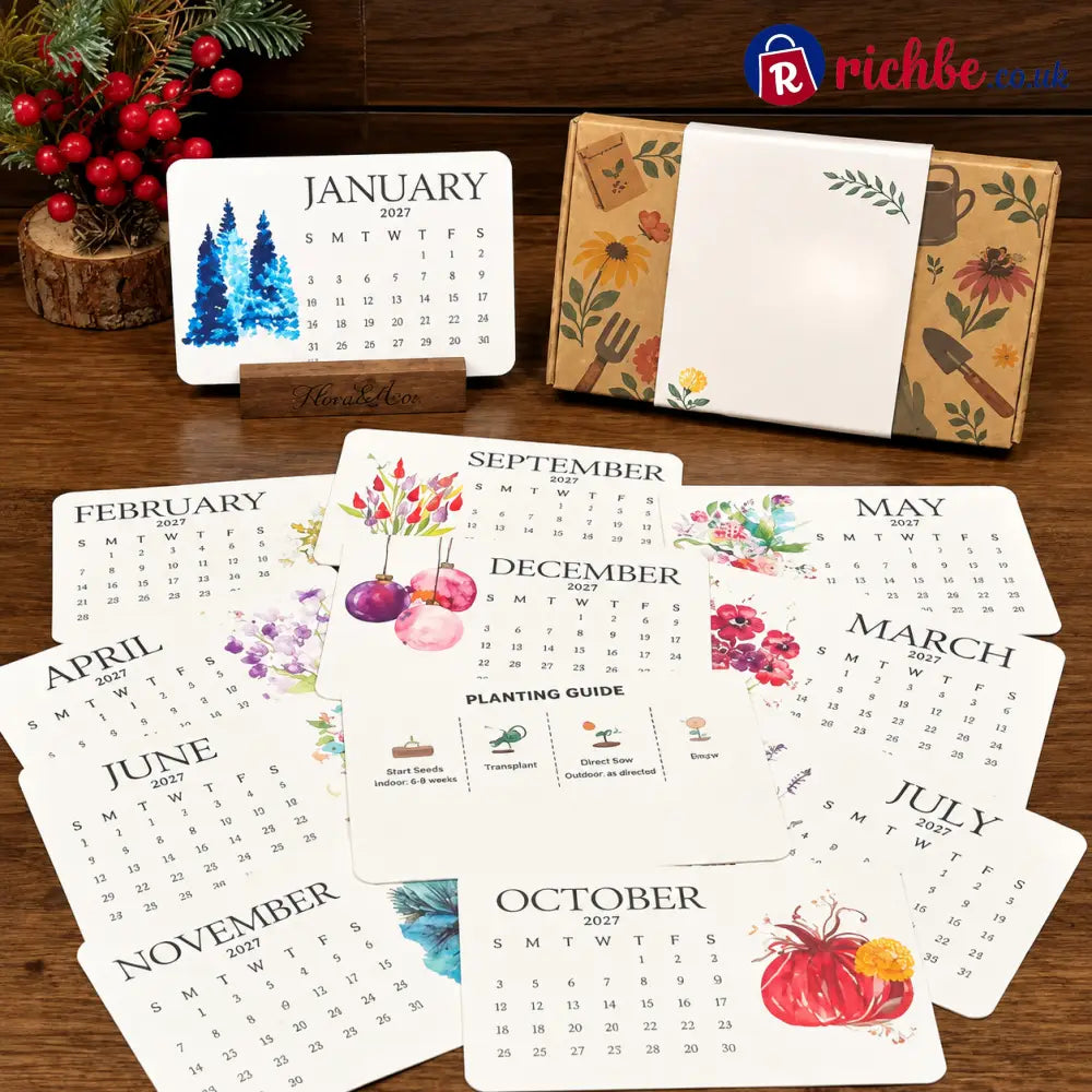 ✨Early Holiday Sale 45% OFF🌱Eco-Friendly Plantable “Timeless” Seed Calendar 2027 - Plantable Seed Calendars