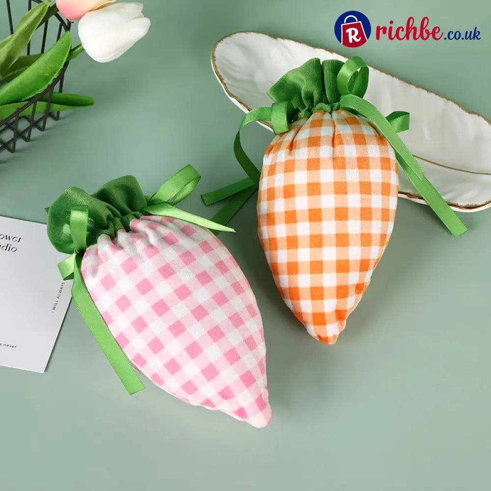 Easter Bunny Carrot Treat Bags – Festive Candy & Gift Party Favor Pouches