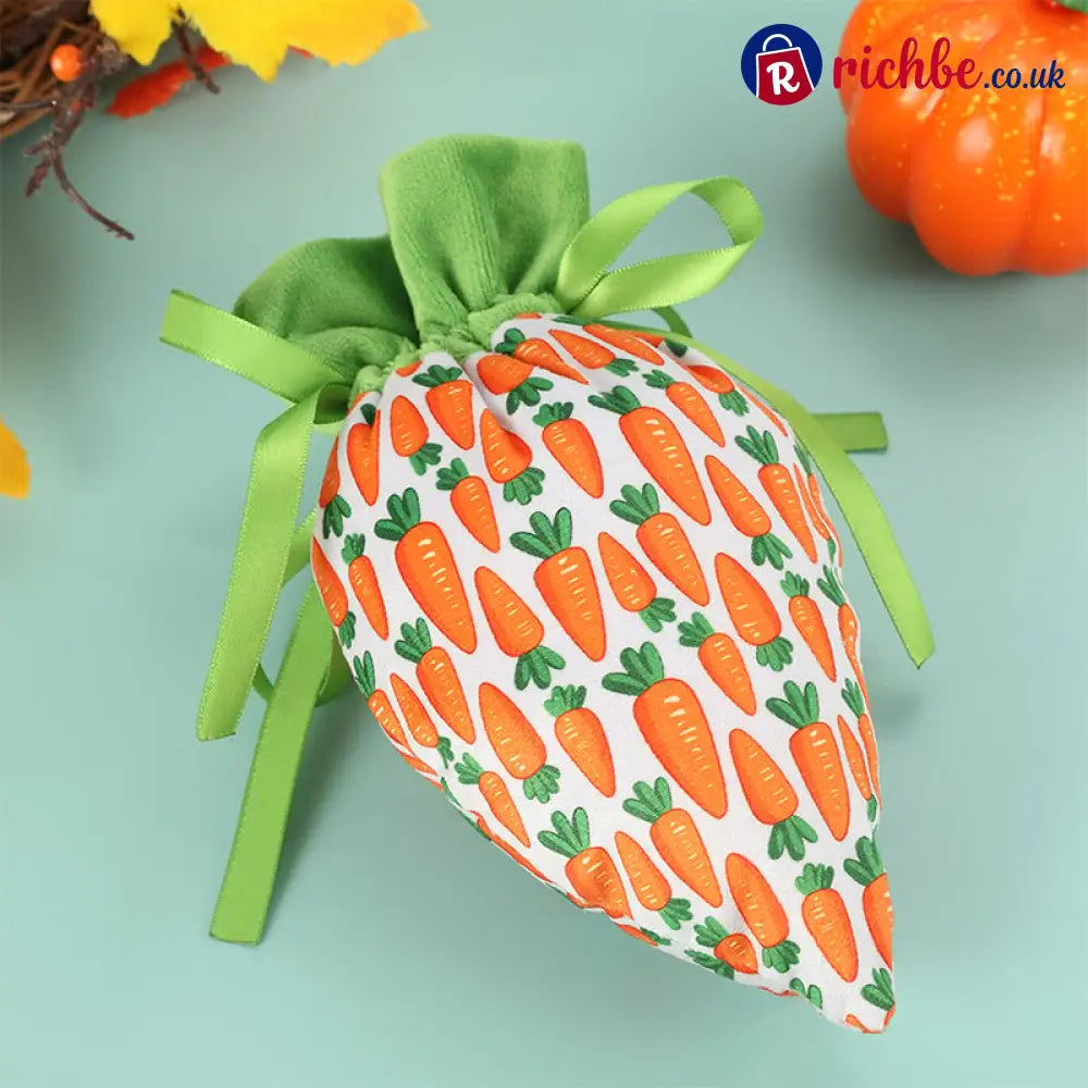 Easter Bunny Carrot Treat Bags – Festive Candy & Gift Party Favor Pouches