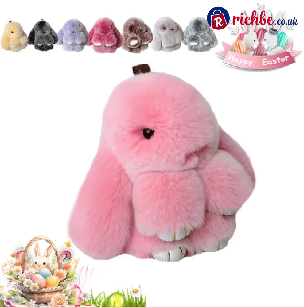 🐰Easter Cute Bunny Plush Keychain - Iron Box Gift Option 🎁Easter Sweet Surprise - 🔥Pink / 🐰(without box)