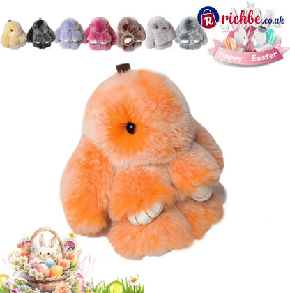 🐰Easter Cute Bunny Plush Keychain - Iron Box Gift Option 🎁Easter Sweet Surprise - Pumpink / 🐰(without box)