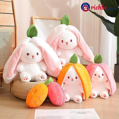 🐰Easter Early Sale 49% OFF🍓Strawberry Bunny Transformed into Little Rabbit🎀 Fruit Doll Plush Toy🐰