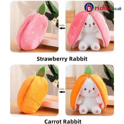 🐰Easter Early Sale 49% OFF🍓Strawberry Bunny Transformed into Little Rabbit🎀 Fruit Doll Plush Toy🐰