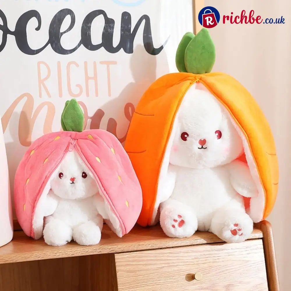 🐰Easter Early Sale 49% OFF🍓Strawberry Bunny Transformed into Little Rabbit🎀 Fruit Doll Plush Toy🐰