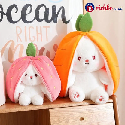 🐰Easter Early Sale 49% OFF🍓Strawberry Bunny Transformed into Little Rabbit🎀 Fruit Doll Plush Toy🐰