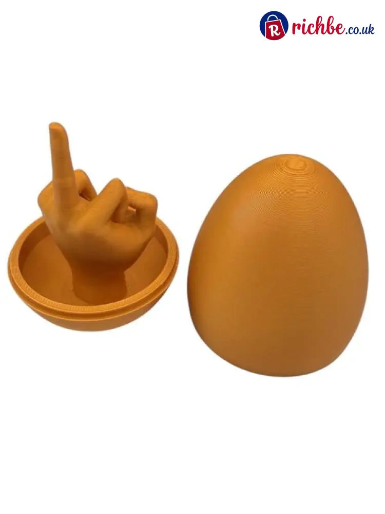 🔥Easter Egg Surprise – Funny 3D Printed Middle Finger Egg - Dark Gold