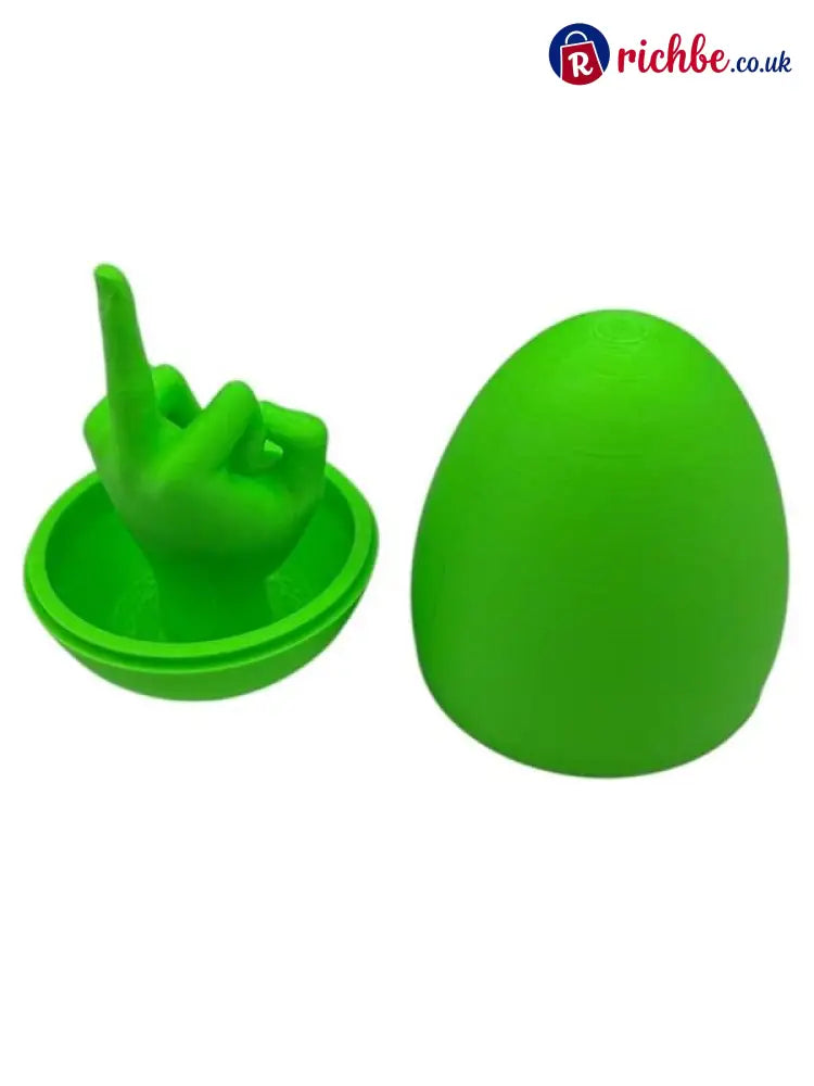🔥Easter Egg Surprise – Funny 3D Printed Middle Finger Egg - Green