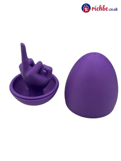 🔥Easter Egg Surprise – Funny 3D Printed Middle Finger Egg - Purple