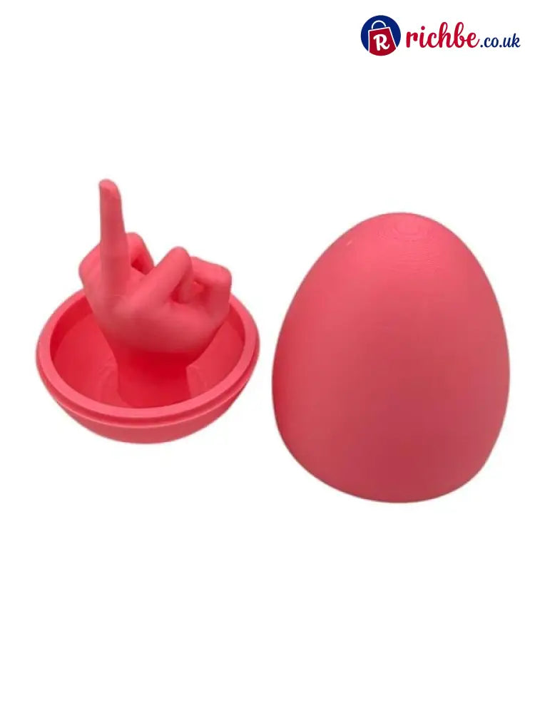 🔥Easter Egg Surprise – Funny 3D Printed Middle Finger Egg - Red