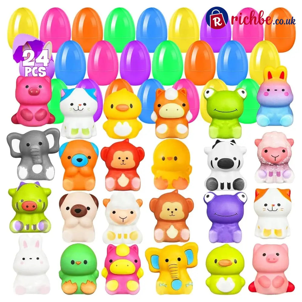 Easter Eggs Prefilled Slow Rising Squishy Toys - 12 Pcs