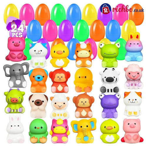 Easter Eggs Prefilled Slow Rising Squishy Toys - 12 Pcs