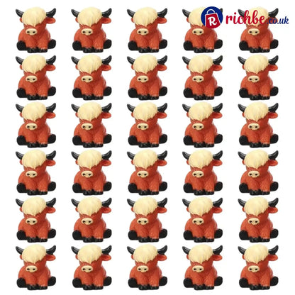 🐂🥚 Easter Mini Highland Cow Figurines