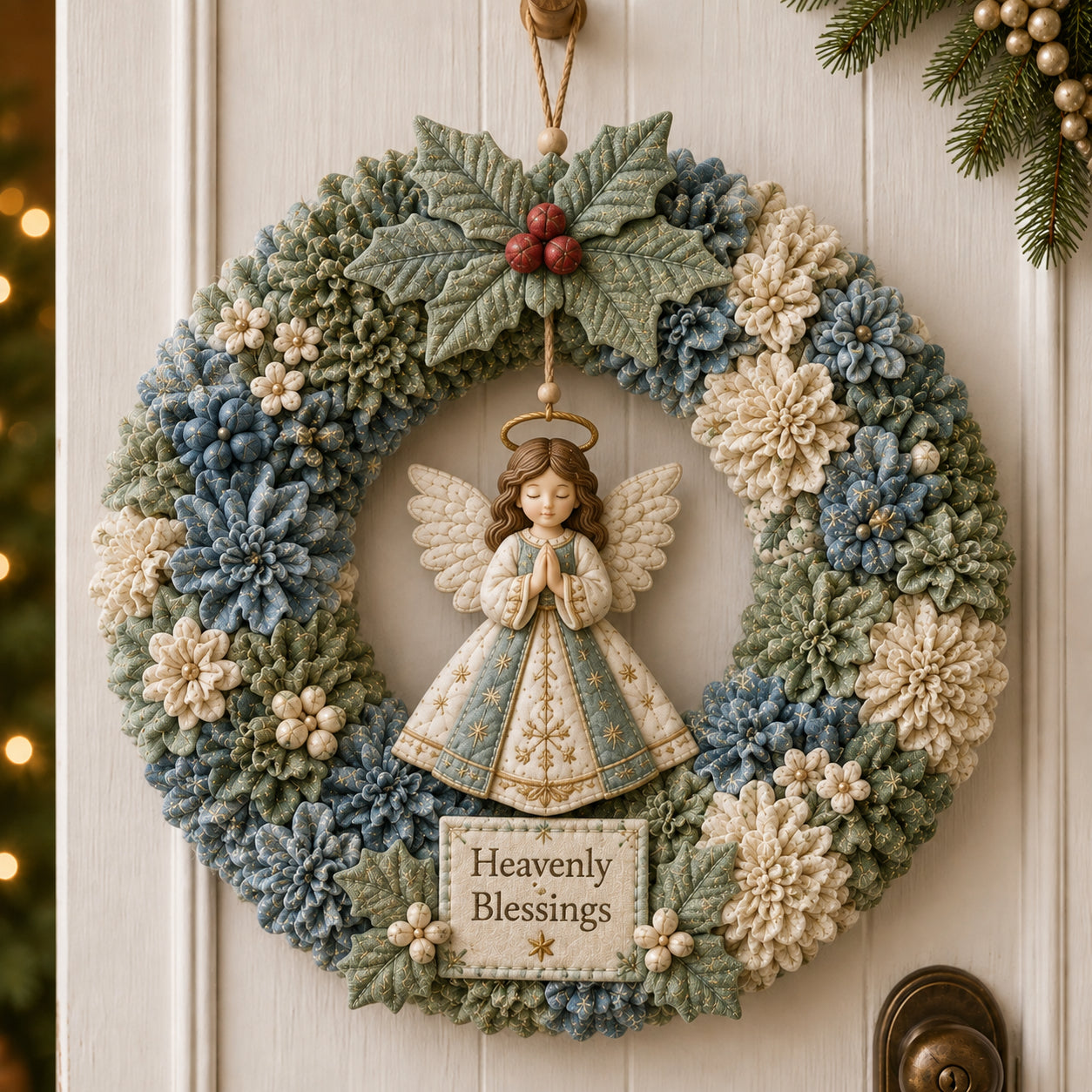 🔥49% Off Last Day🔥🎄 3D Fabric Poke Wreath DIY Kit2
