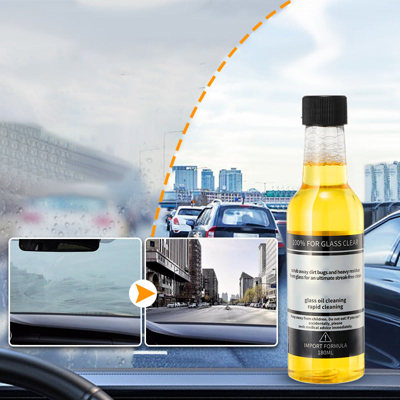 ✨🔥Car Glass Oil Film Stain Removal Cleaner