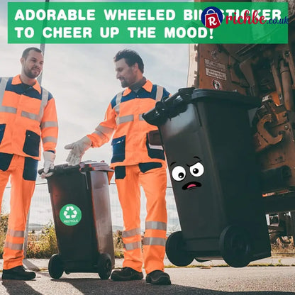 🌱 Eco-Friendly Trash Can Face Sticker Set