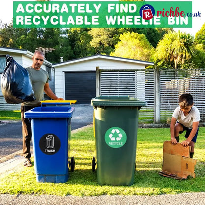 🌱 Eco-Friendly Trash Can Face Sticker Set