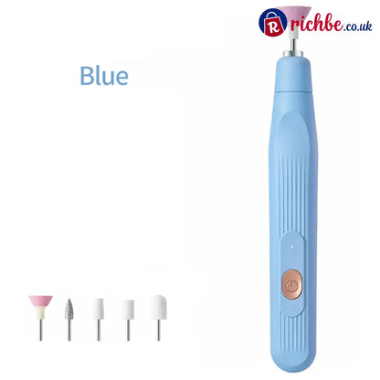 💅 Electric Manicure Set | Portable Nail Care - Blue - Hot sale
