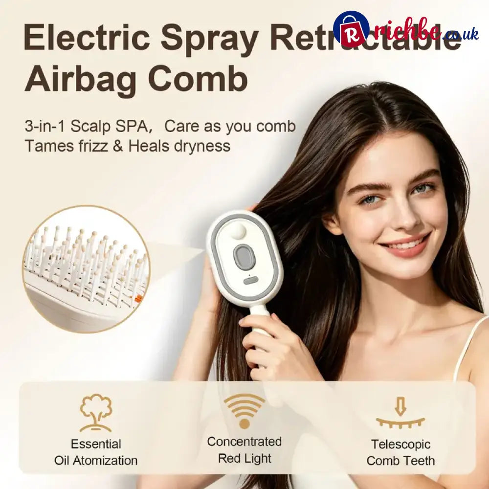 Electric Spray Air Cushion Massage Comb - Health & Beauty