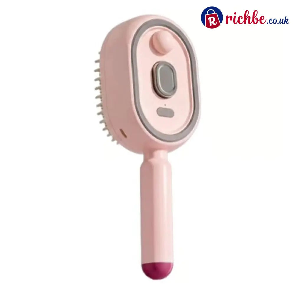 Electric Spray Air Cushion Massage Comb - Pink - Health & Beauty