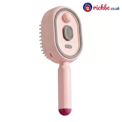 Electric Spray Air Cushion Massage Comb - Pink - Health & Beauty