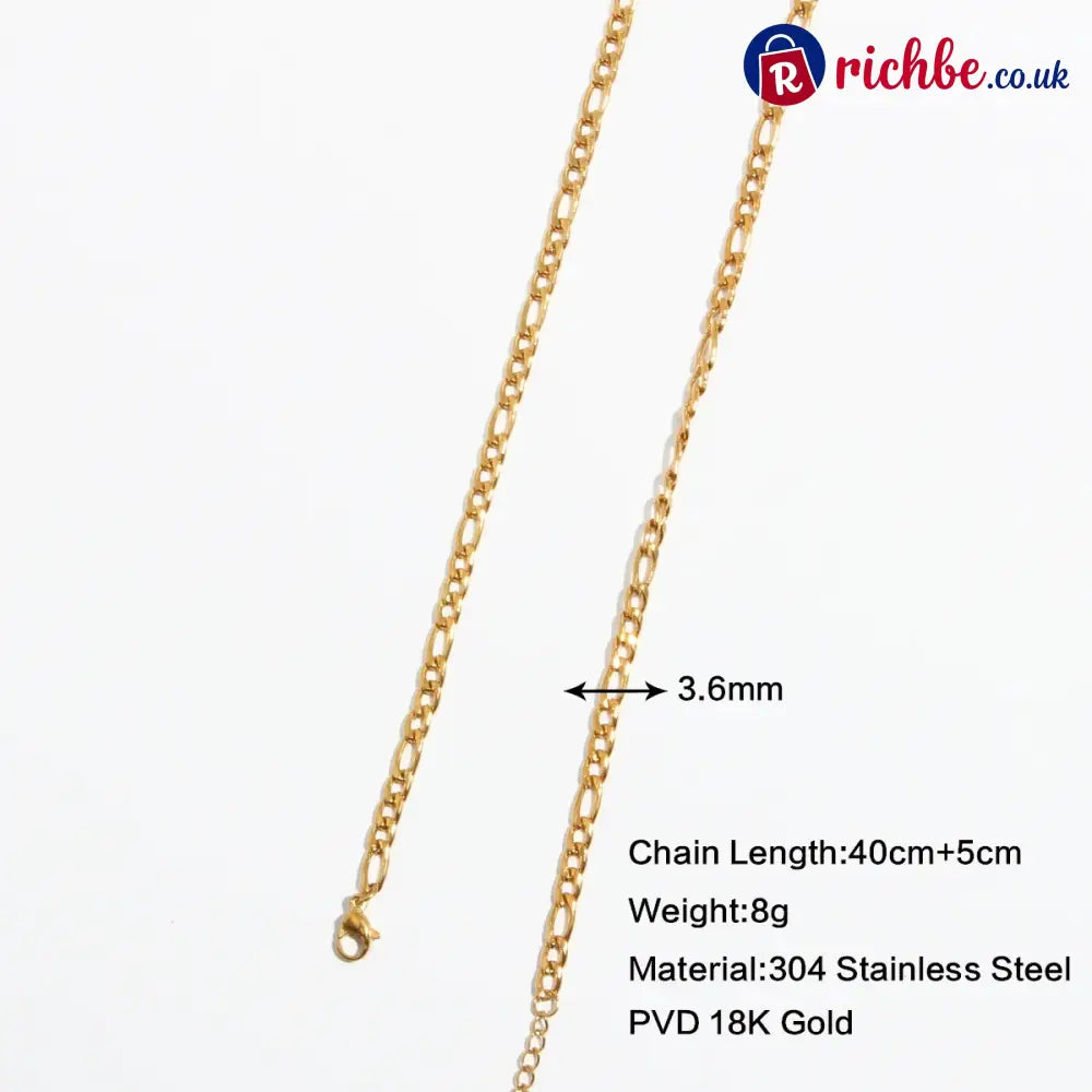 Elegant 2-Piece 18K Gold Jewelry Set – Bracelet & Necklace for Men & Women
