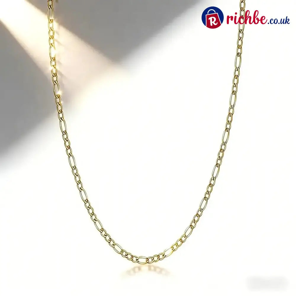 Elegant 2-Piece 18K Gold Jewelry Set – Bracelet & Necklace for Men & Women