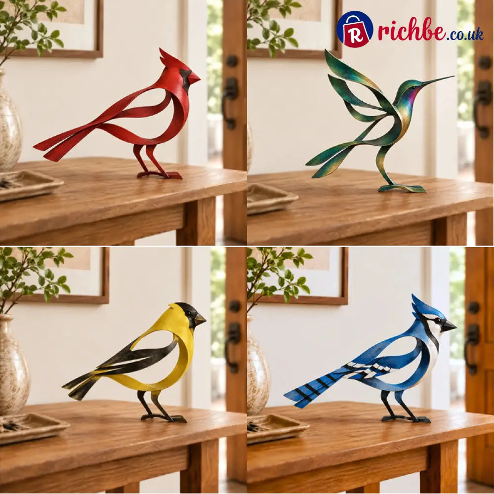🕊️Elegant and minimalist metal bird sculpture -- Fleeting Moments of Lightness in the Natural World！ - 🔥4-piece Set --
