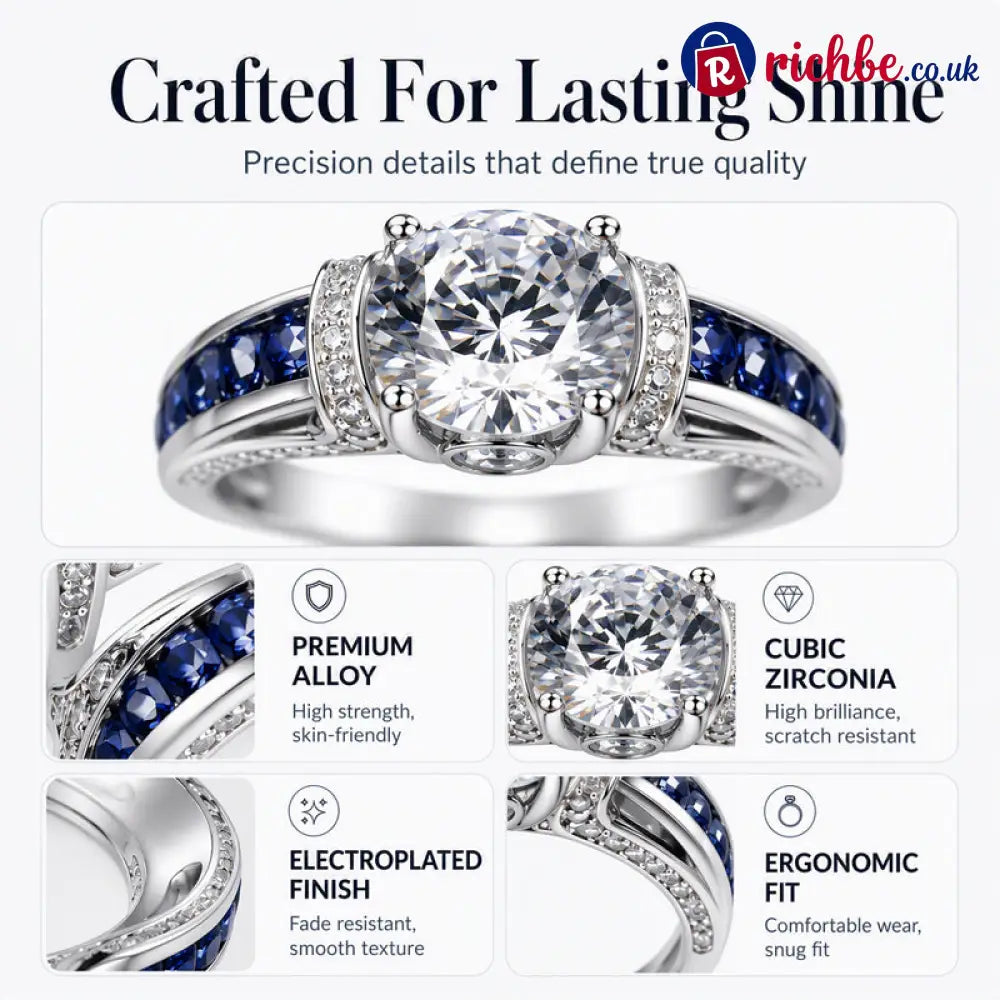 📢📢50% OFF !! ⏰Elegant Cubic Zirconia Cocktail Ring