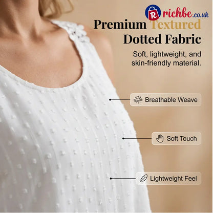 👗 Elegant Dot Lace Strap Tank Top 💕 - Clothing & Accessories