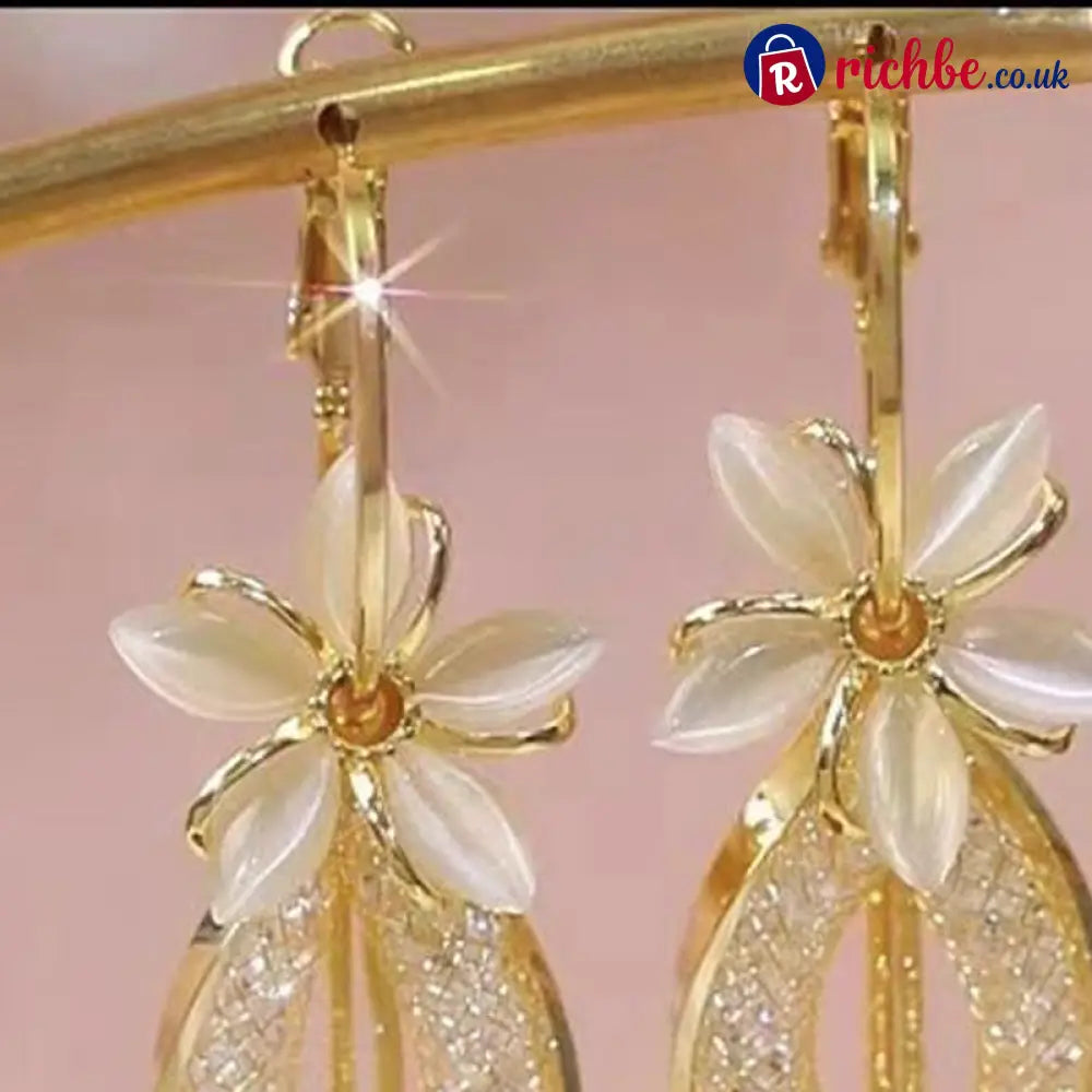 ❤️Elegant Flower Tassel Dangle Earrings - Clothing & Accessories