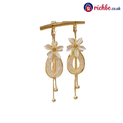 ❤️Elegant Flower Tassel Dangle Earrings - Clothing & Accessories