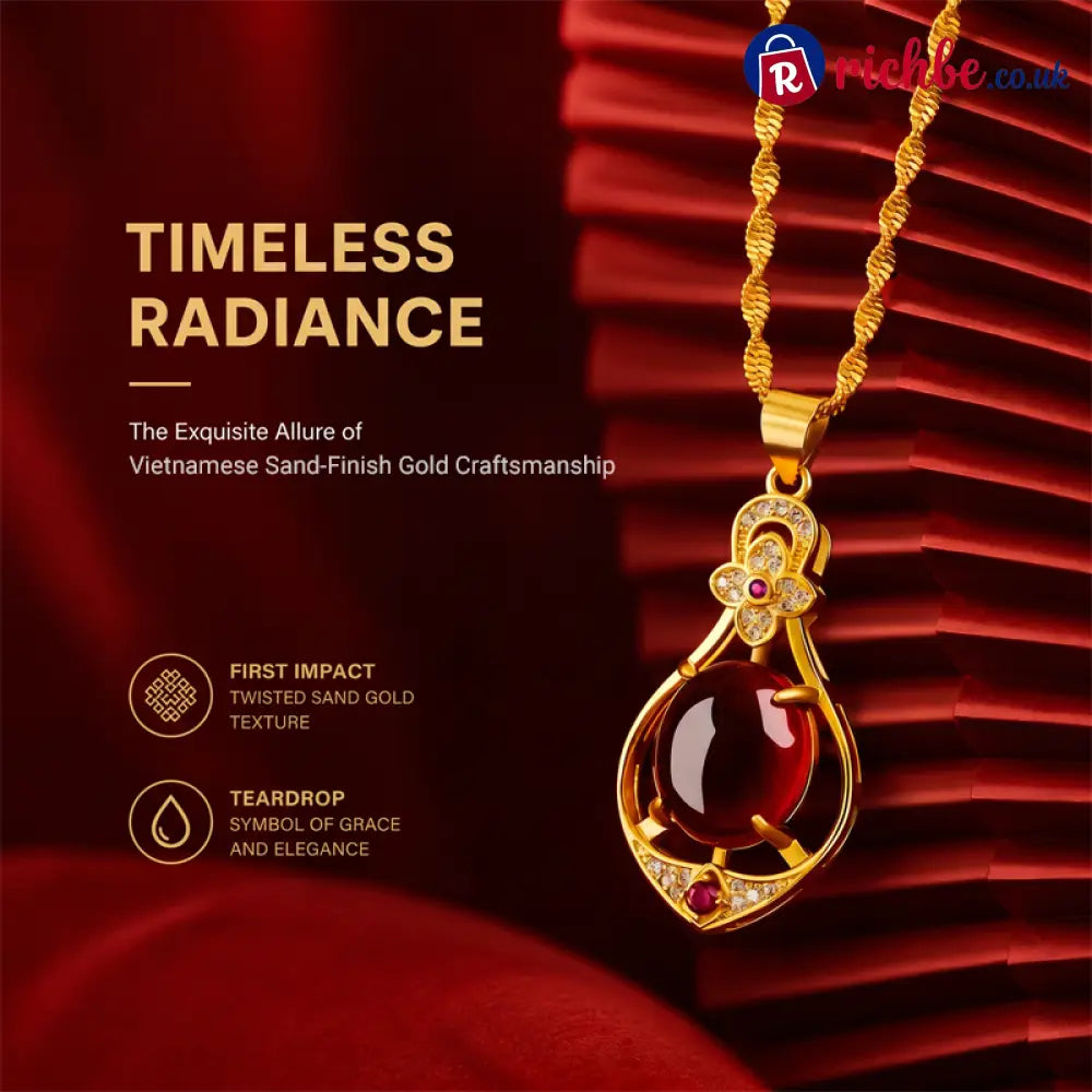Elegant Four-Leaf Clover Teardrop Necklace - Clothing & Accessories
