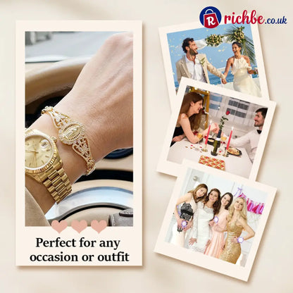 Elegant Hollow Flower Virgin Mary Bracelet ✨ - Clothing & Accessories