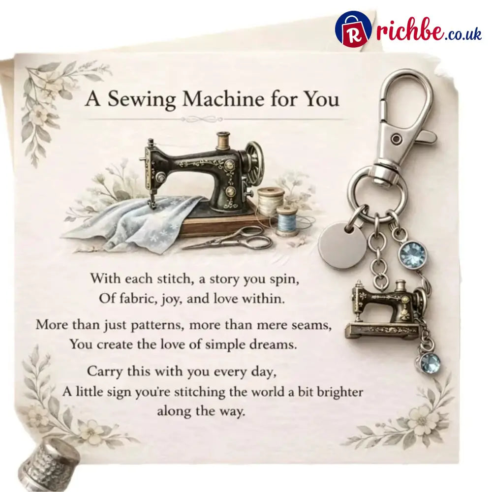 Emotional Support Sewing Machine Keychain