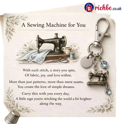 Emotional Support Sewing Machine Keychain