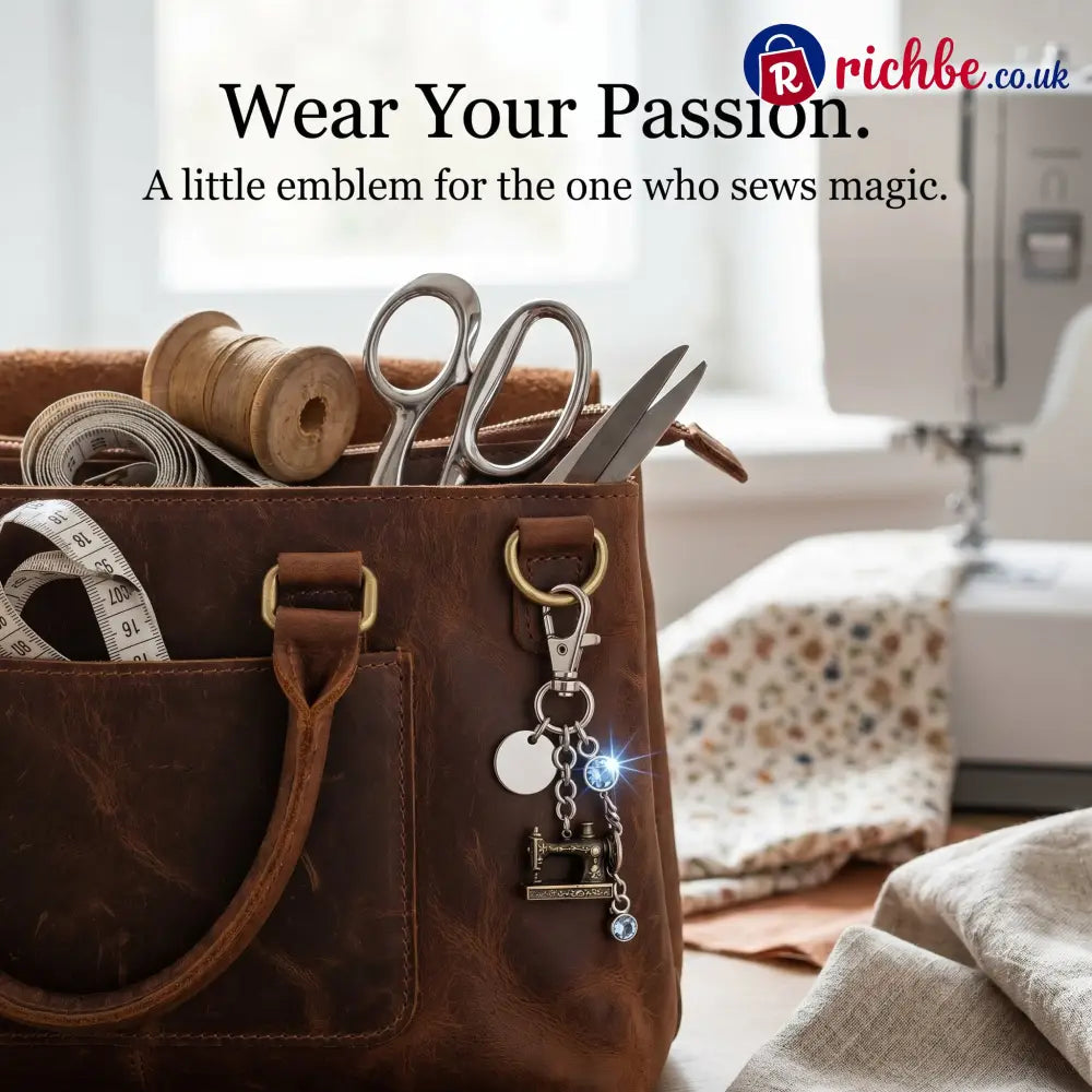 Emotional Support Sewing Machine Keychain