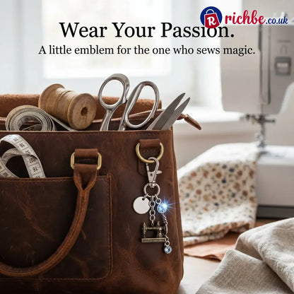 Emotional Support Sewing Machine Keychain