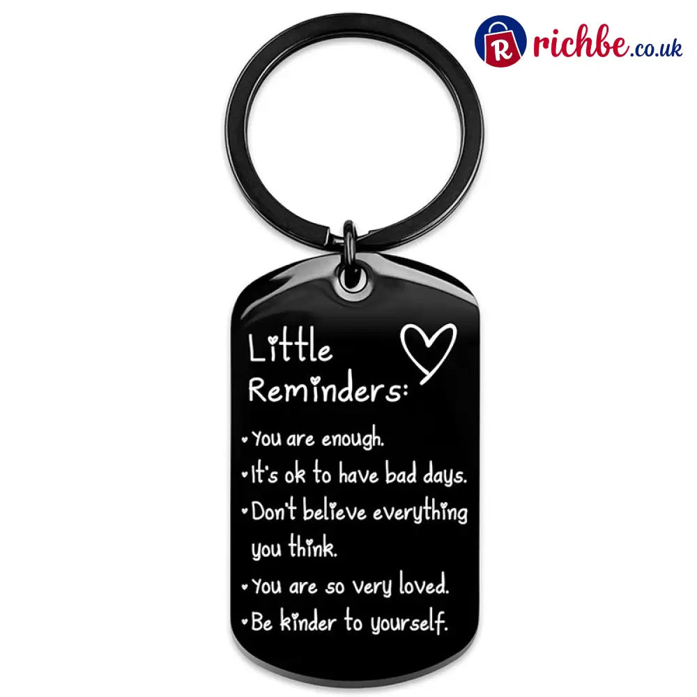 Engraved Inspirational Stainless Steel Keychain💕🔑 - black / BUY 1 - Hot Sale