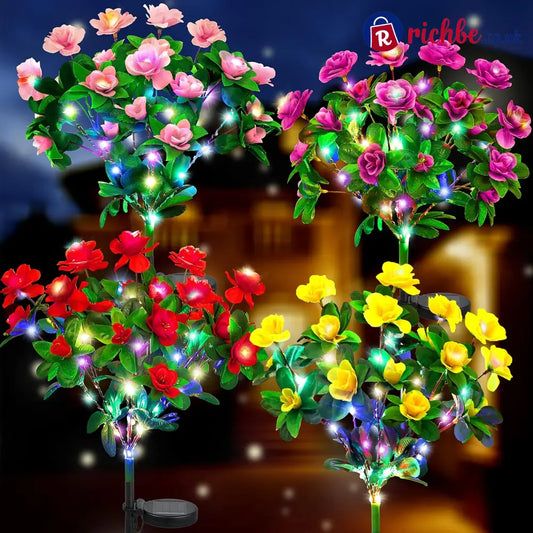 EverGlow Memorial Garden Bloom Lights - Glowing Red