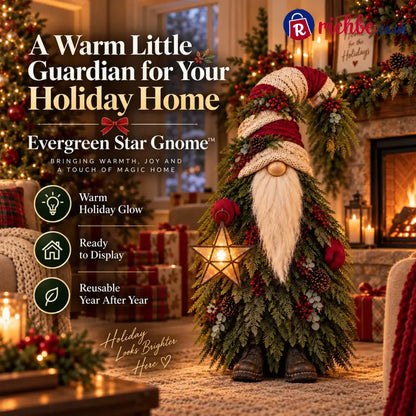Evergreen Star Gnome™ Lighted Christmas Woodland Decor