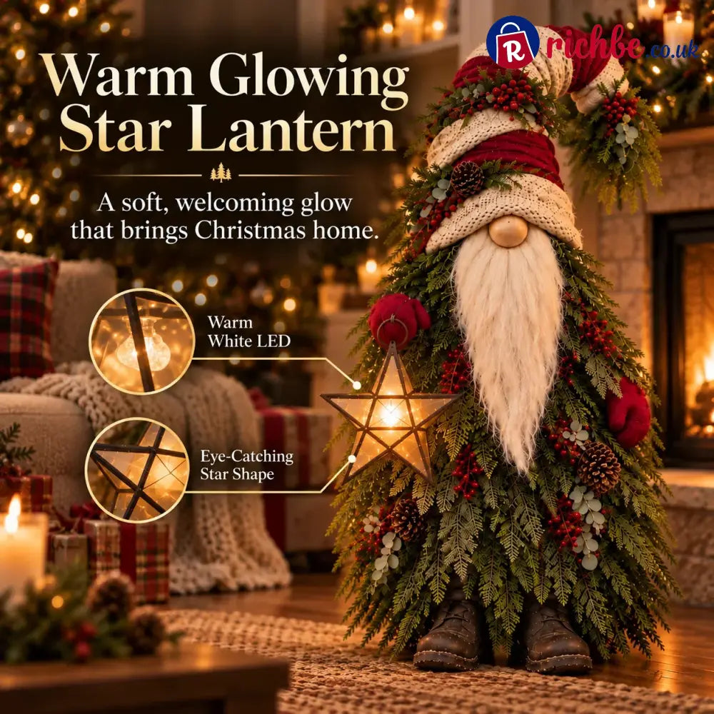 Evergreen Star Gnome™ Lighted Christmas Woodland Decor