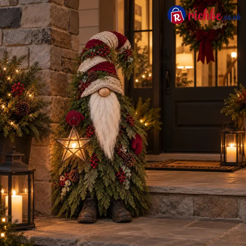 Evergreen Star Gnome™ Lighted Christmas Woodland Decor