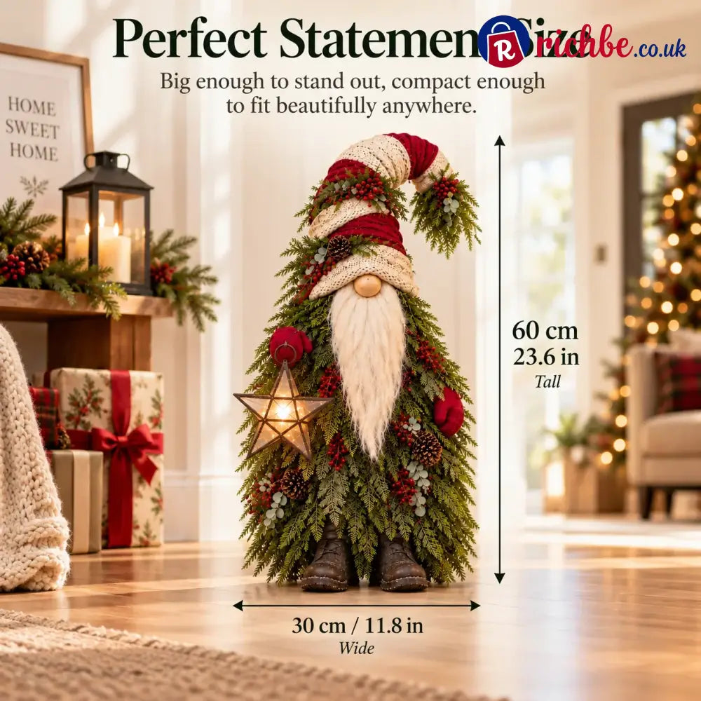 Evergreen Star Gnome™ Lighted Christmas Woodland Decor