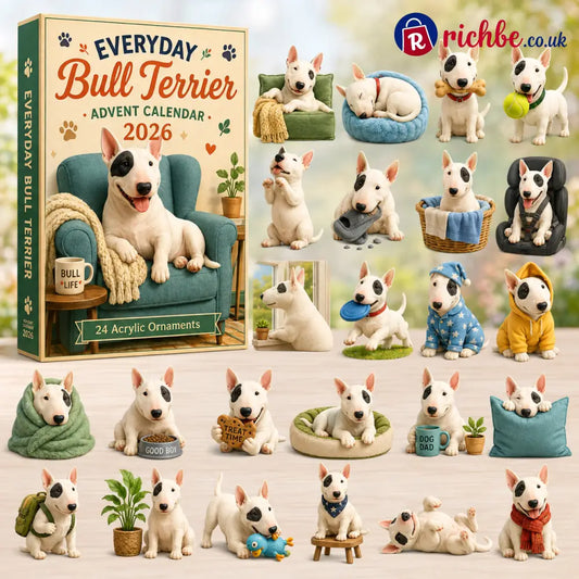 Everyday Bull Terrier Advent Calendar 2026 - 24-Day Festive Countdown - Buy 1