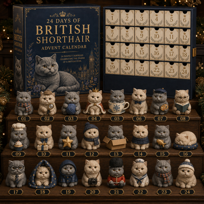 🐈‍⬛🎄 2026 British Shorthair Christmas Advent Calendar – 24 Festive Cat Collectible Surprises