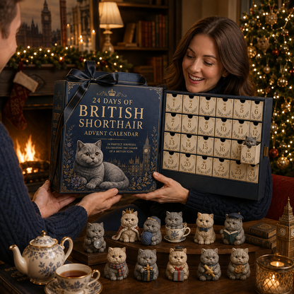 🐈‍⬛🎄 2026 British Shorthair Christmas Advent Calendar – 24 Festive Cat Collectible Surprises