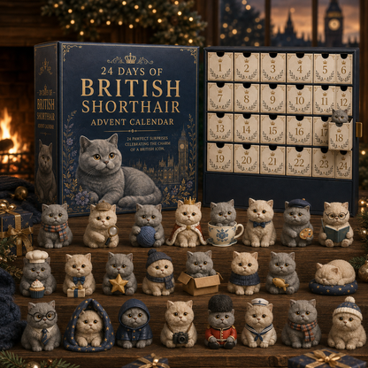 🐈‍⬛🎄 2026 British Shorthair Christmas Advent Calendar – 24 Festive Cat Collectible Surprises