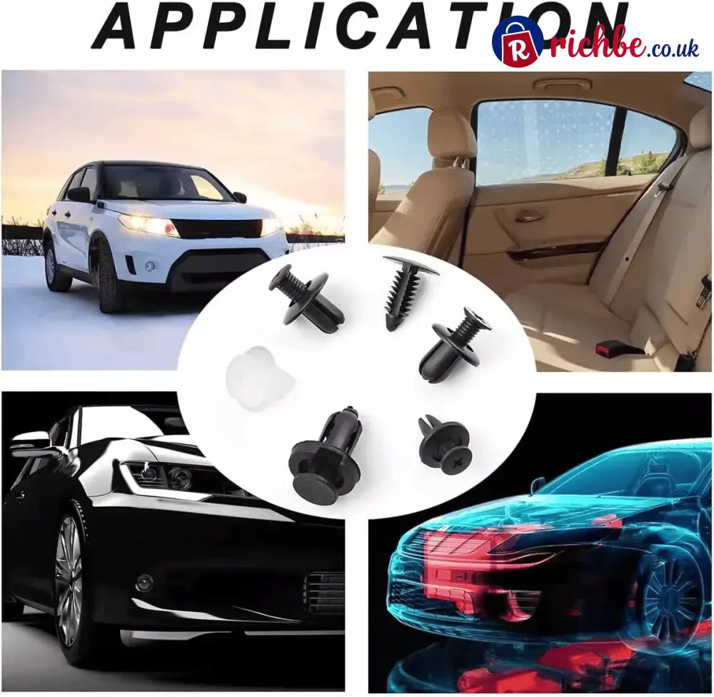 Expansion Screw Clips Set for Automobiles Mudguard Leaf Plates Door Panel Clips(100 PCS)