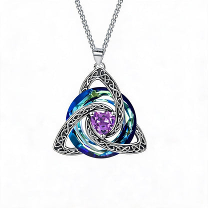 Birthstone Celtic Trinity Knot Necklace ✨